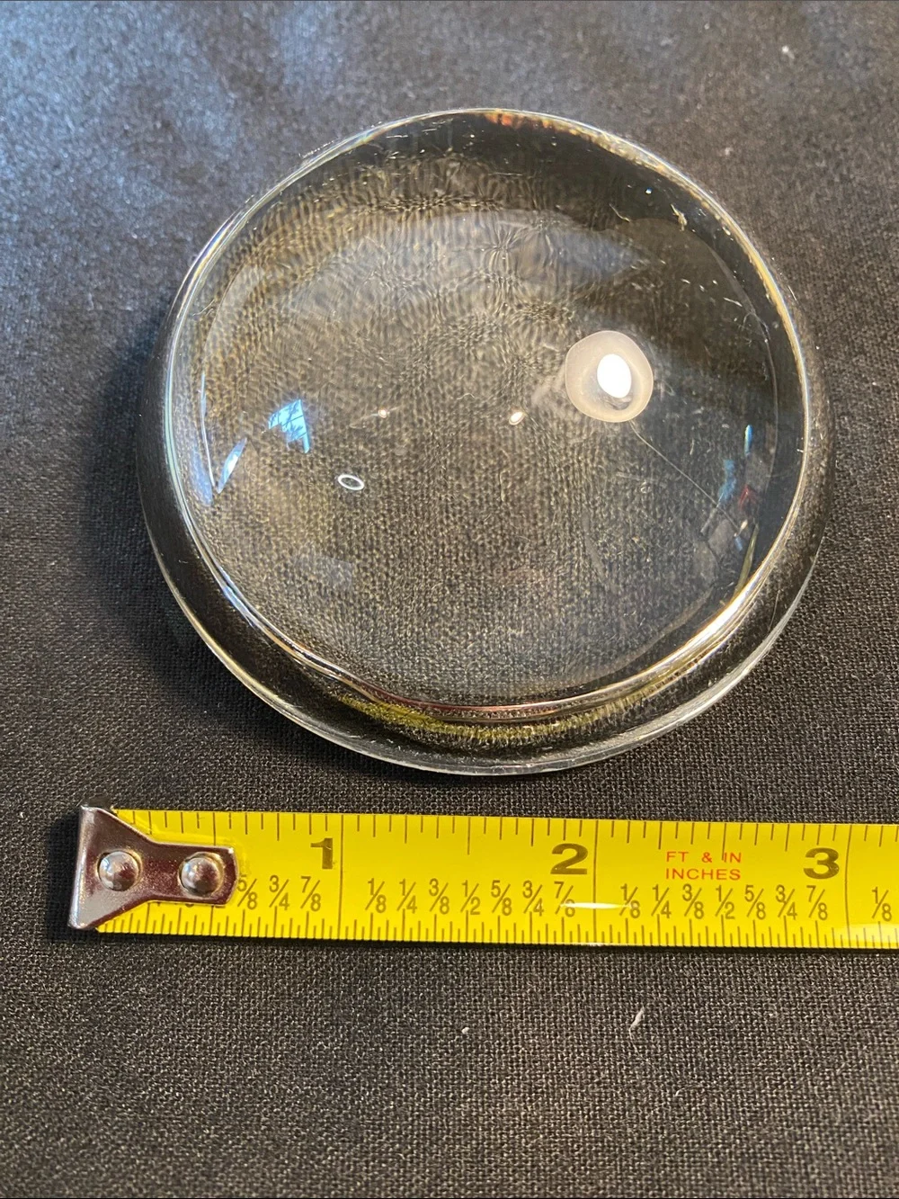 Clear Glass Magnifying Paperweight
